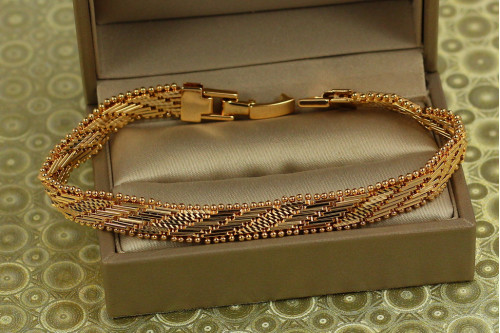 Браслет Xuping Jewelry Сходи 19 см 8 мм золотистий