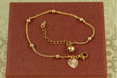 Браслет Xuping Jewelry панцирний з кульками 18 см 3,5 мм золотистий