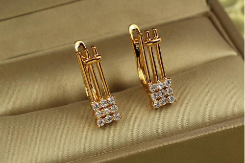 Серьги  Xuping Jewelry Диез 1.8 см золотистые