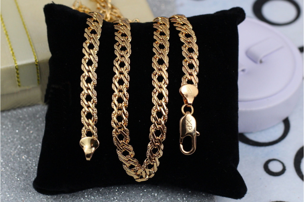 Ланцюг Xuping Jewelry ромб з огранюванням 50 см 6 мм золотистий