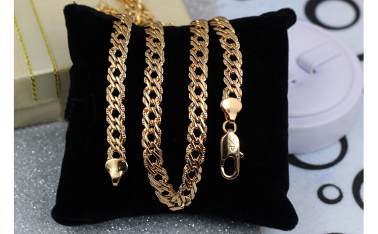 Ланцюг Xuping Jewelry ромб з огранюванням 50 см 6 мм золотистий