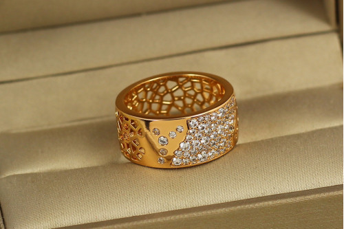Кільце Xuping Jewelry Мапа р 16 золотисте