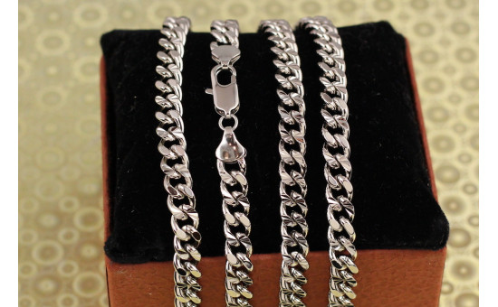 Ланцюг Xuping Jewelry панцирна гурмета 60 см 7 мм срібляста