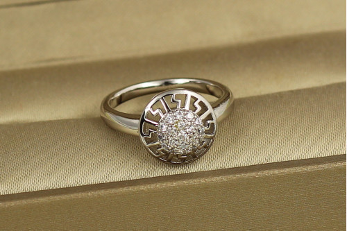 Кольцо Xuping Jewelry Греческий круг р 16 серебристое