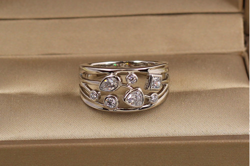 Кільце Xuping Jewelry Мозайка р 20 сріблясте