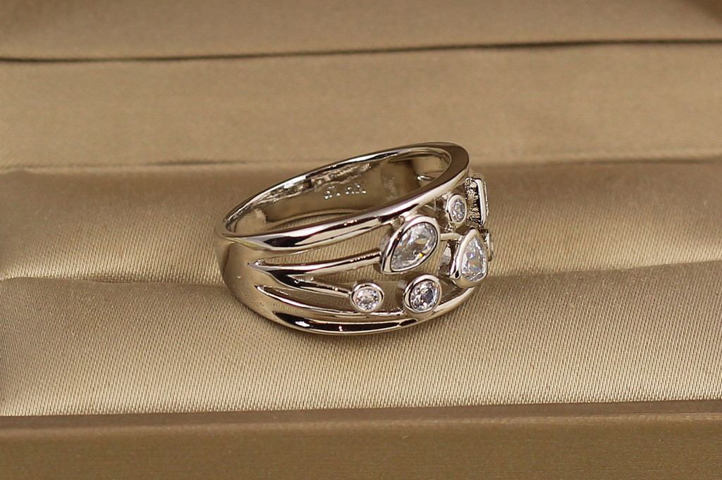 Кільце Xuping Jewelry Мозайка р 20 сріблясте