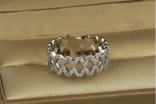 Кільце Xuping Jewelry розсувне бар'єр р 16+ сріблясте