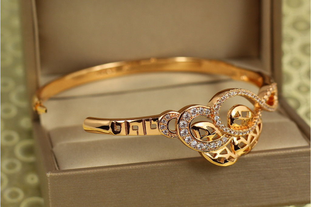 Браслет бенгл Xuping Jewelry Мелодія від 16 см до 18 см золотистий