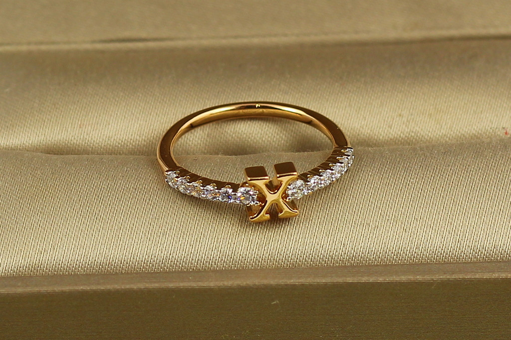 Кольцо Xuping Jewelry икс фактор р 16  золотистое