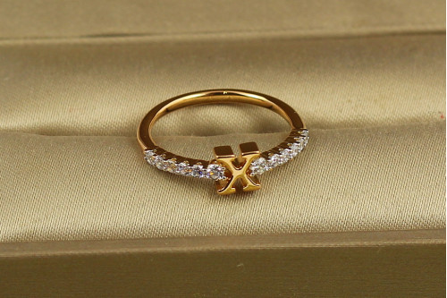 Кольцо Xuping Jewelry икс фактор р 16  золотистое