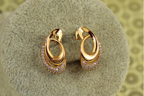 Сережки Xuping Jewelry Течія 1,8 см золотисті