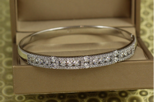 Браслет бенгл Xuping Jewelry Стужа від 17 см до 19 см сріблястий