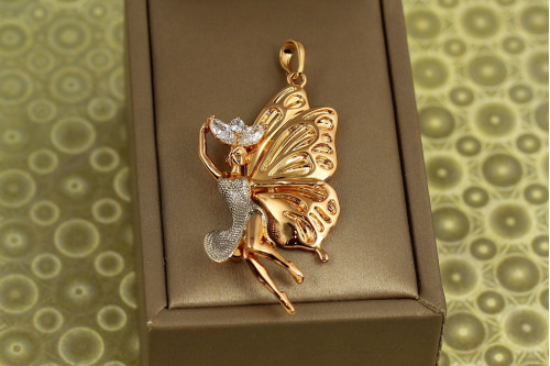 Кулон Xuping Jewelry Нимфа с родием 4,7 см золотистый