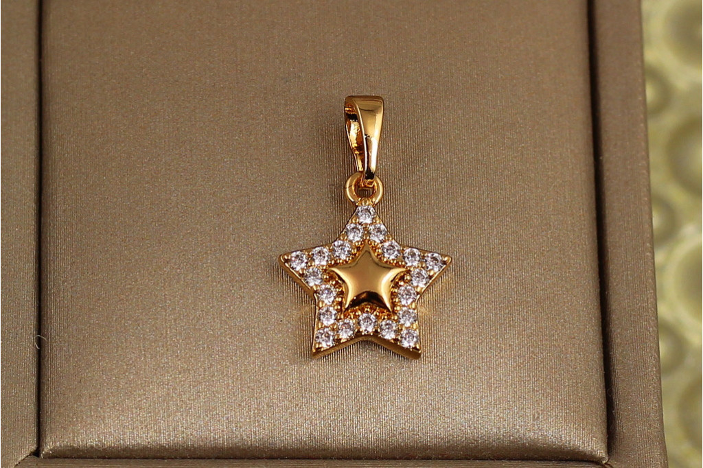 Кулон Xuping Jewelry мерцающая звезда 1,4 см золотистый