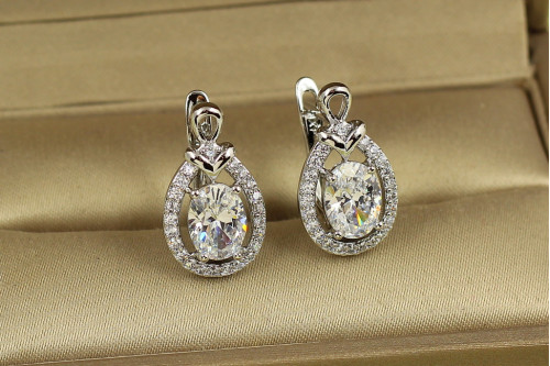 Сережки Xuping Jewelry Імперія 1,9 см сріблясті