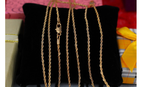 Ланцюг Xuping Jewelry канатик 50 см 1 мм золотистий