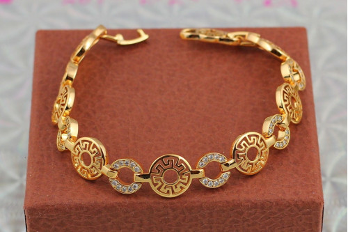 Браслет Xuping Jewelry красавица гречанка 19.5 см 13 мм золотистый