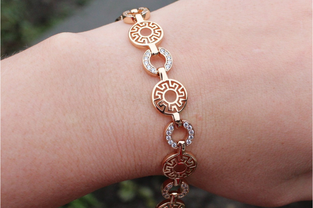 Браслет Xuping Jewelry красуня гречанка 21.5 см 13 мм золотистий