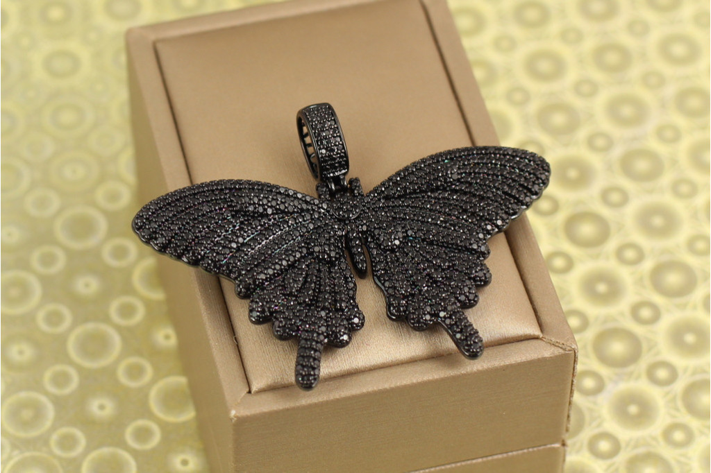 Кулон Xuping Jewelry великий метелик 3,5 см чорний