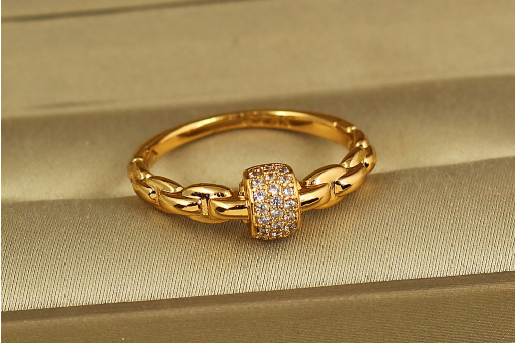 Кольцо Xuping Jewelry Цепная Искра р 20 золотистое