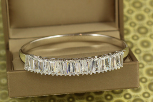 Браслет бенгл Xuping Jewelry Арктичне сяйво 60 мм 14 мм на руку від 17 см до 19 см сріблястий