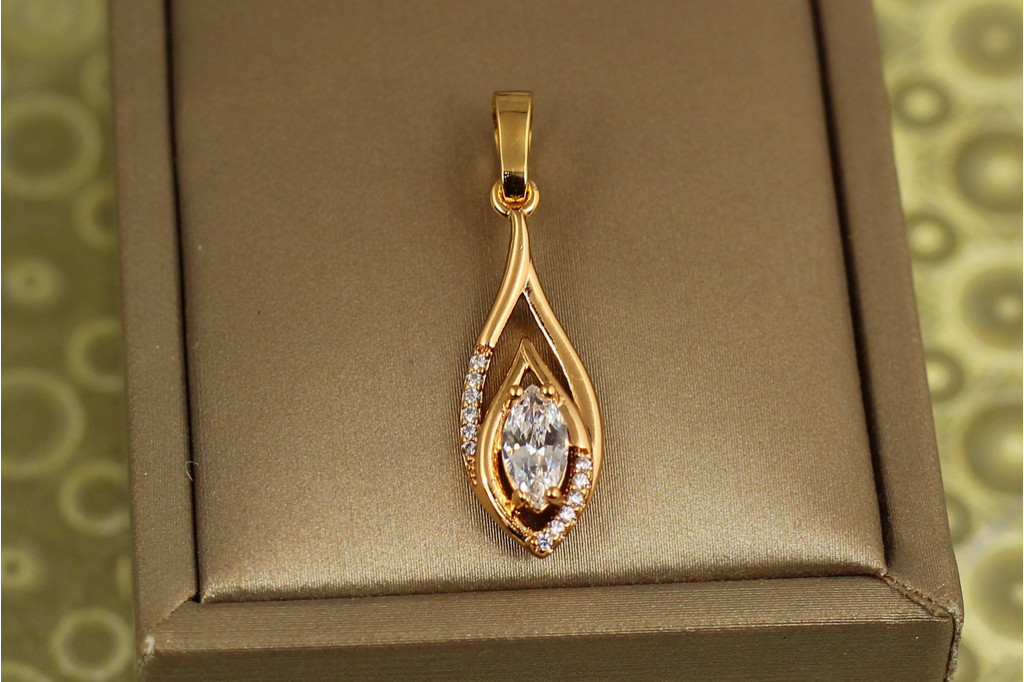 Кулон Xuping Jewelry Слеза света 2,5 см золотистый