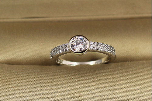Кільце Xuping Jewelry Обіцянка р 16 сріблясте