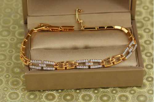 Браслет Xuping Jewelry призма світла з родієм 19 см золотистий