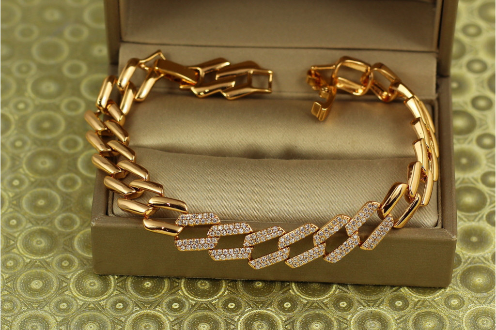 Браслет Xuping Jewelry Роскіш ланок 19 см золотистий