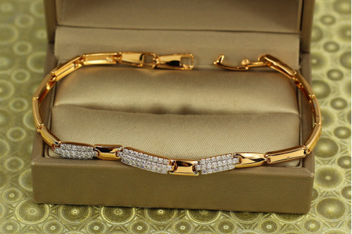 Браслет Xuping Jewelry Аврора з родієм 19 см золотистий