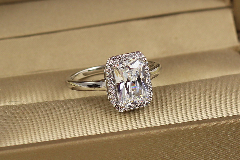 Кільце Xuping Jewelry Авангард р 18 сріблясте