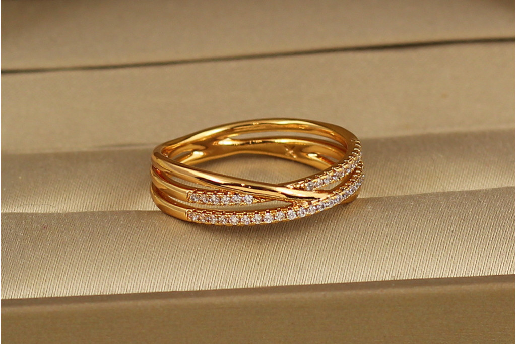 Кільце Xuping Jewelry Лінії долі р 19 золотисте