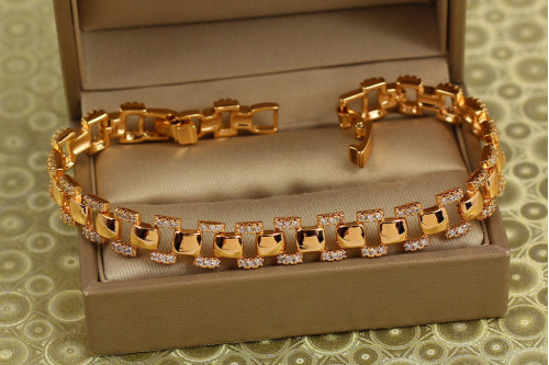 Браслет Xuping Jewelry Стрічка Афродіти 17 см 8 мм золотистий