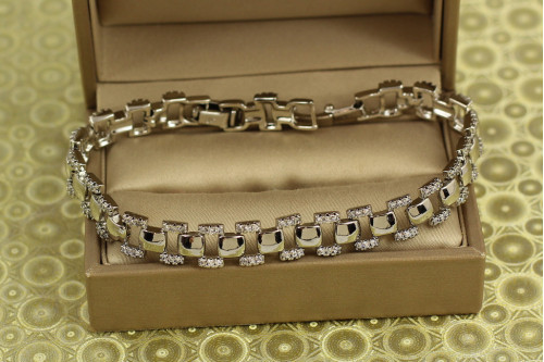 Браслет Xuping Jewelry Стрічка Афродіти 17 см 8 мм сріблястий