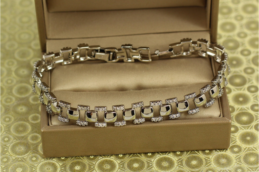Браслет Xuping Jewelry Стрічка Афродіти 19,5 см 8 мм сріблястий