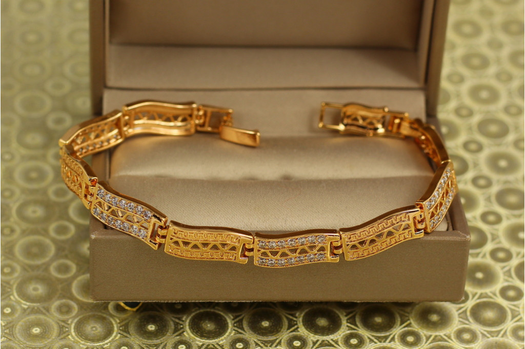 Браслет Xuping Jewelry Архаїк 17 см 8 мм золотистий