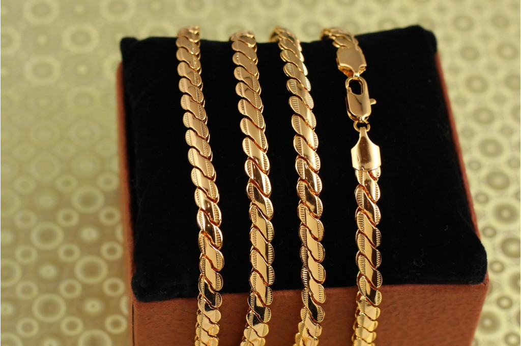 Ланцюг Xuping Jewelry Серпантин 50 см 6 мм золотистий