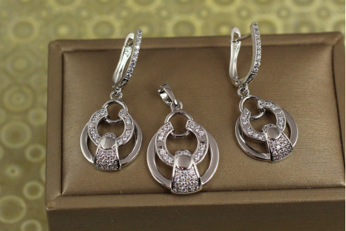 Набор Xuping Jewelry Денвер 3,6 см серебристый