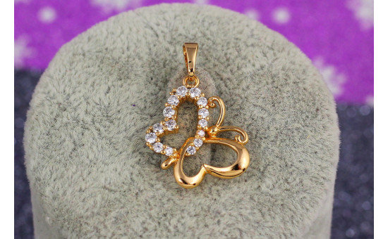 Кулон Xuping Jewelry метелик 2 см золотистий