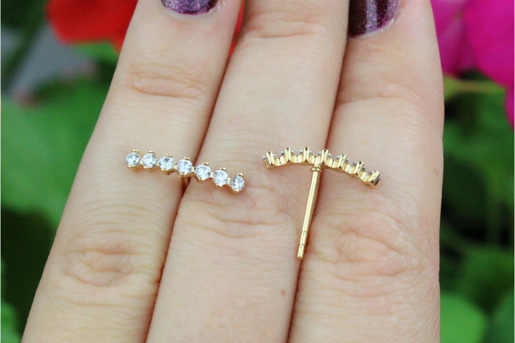 Сережки гвоздики Xuping Jewelry 1,5 см золотисті