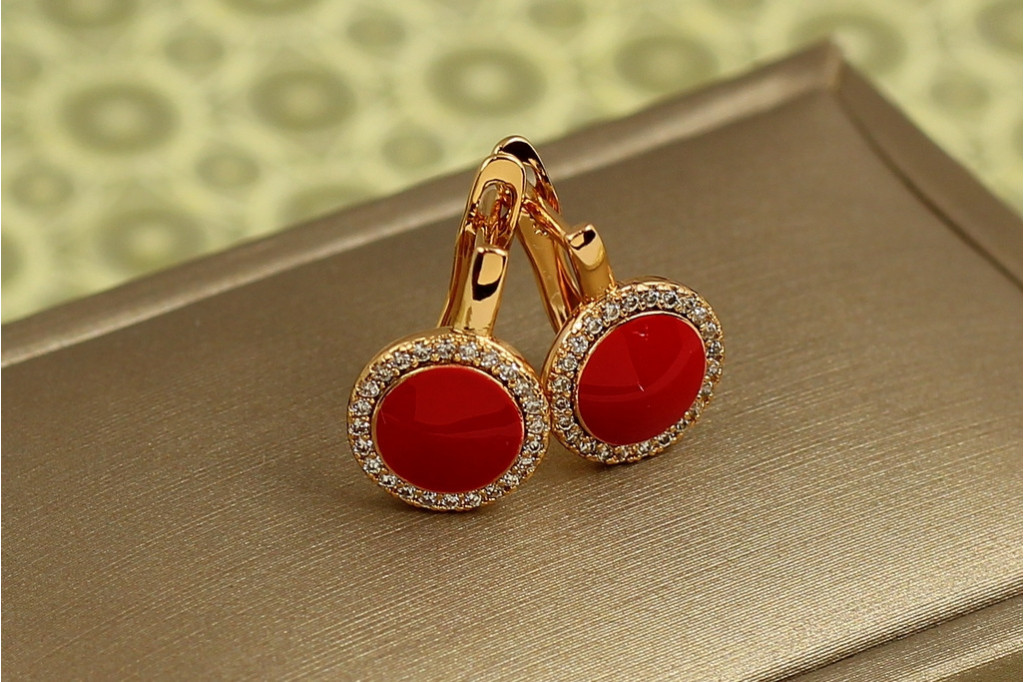 Серьги Xuping Jewelry Свет дороги 1,5 см золотистые