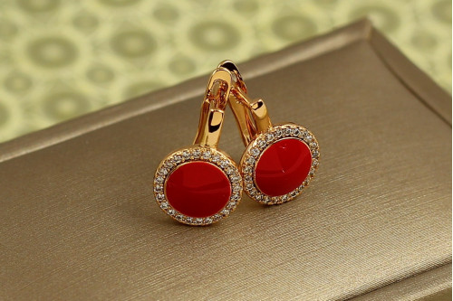 Серьги Xuping Jewelry Свет дороги 1,5 см золотистые
