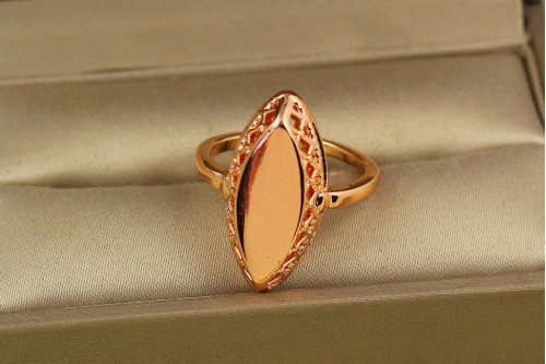 Кільце Xuping Jewelry Маркіз без каменів р 17 золотисте