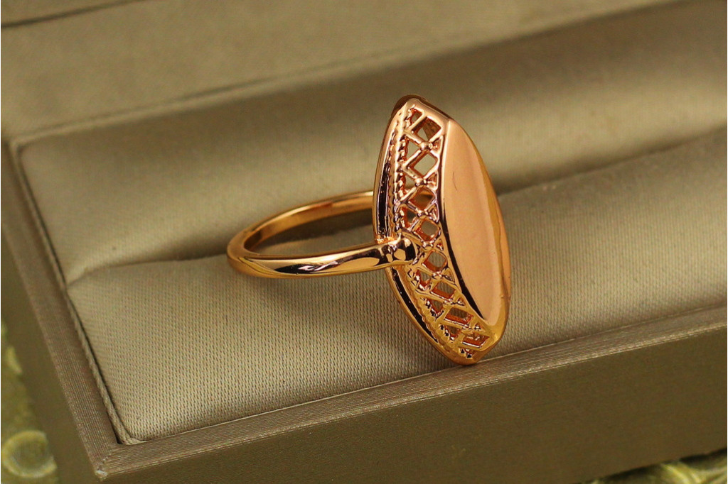 Кільце Xuping Jewelry Маркіз без каменів р 17 золотисте