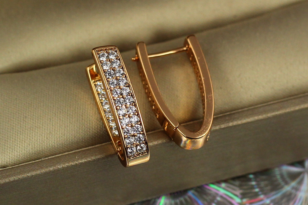 Серьги Xuping Jewelry подарок судьбы 2 см золотистые