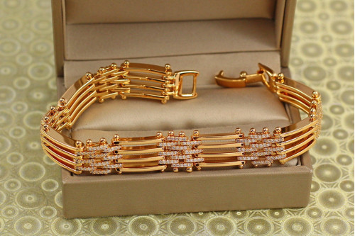 Браслет Xuping Jewelry Тин 19 см 13 мм золотистий