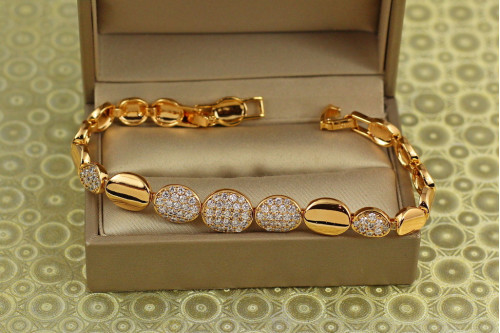 Браслет Xuping Jewelry Морські камінці 19 см 10 мм золотистий