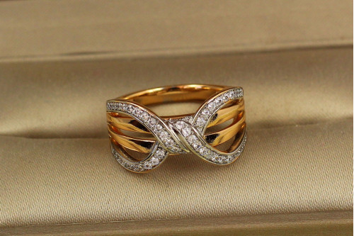 Кільце Xuping Jewelry Дотик любові з родієм р 16 золотисте