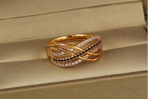 Кільце Xuping Jewelry таємниця ночі р 19 золотисте
