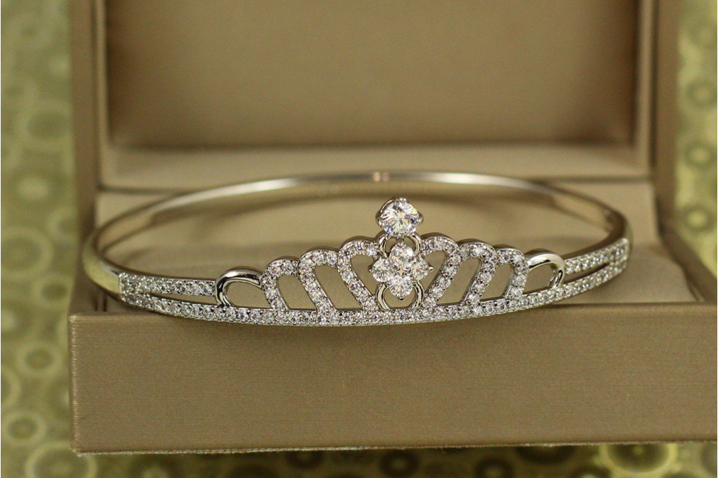 Браслет бенгл Xuping Jewelry Діадема від 17 см до 19 см сріблястий